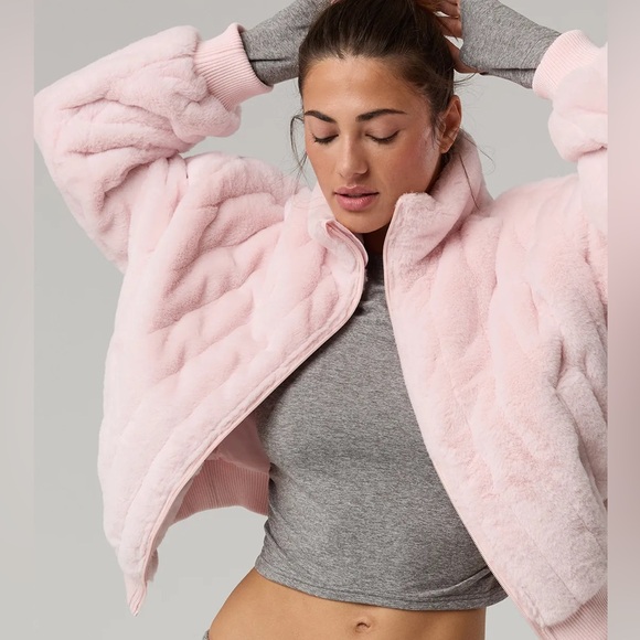 aerie Jackets & Blazers - OFFLINE By Aerie Fur Full Zip Jacket Pink Size Medium Soft